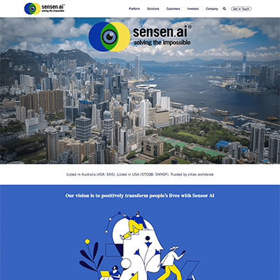sensen networks ai company hyderabad website development by abs