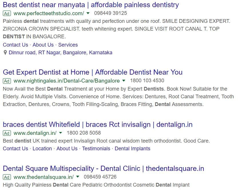 ppc ads for dentist aero business solutions