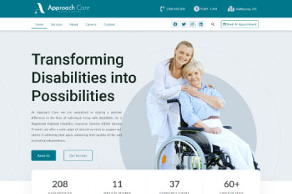 Approach care web design by ABS Bangalore
