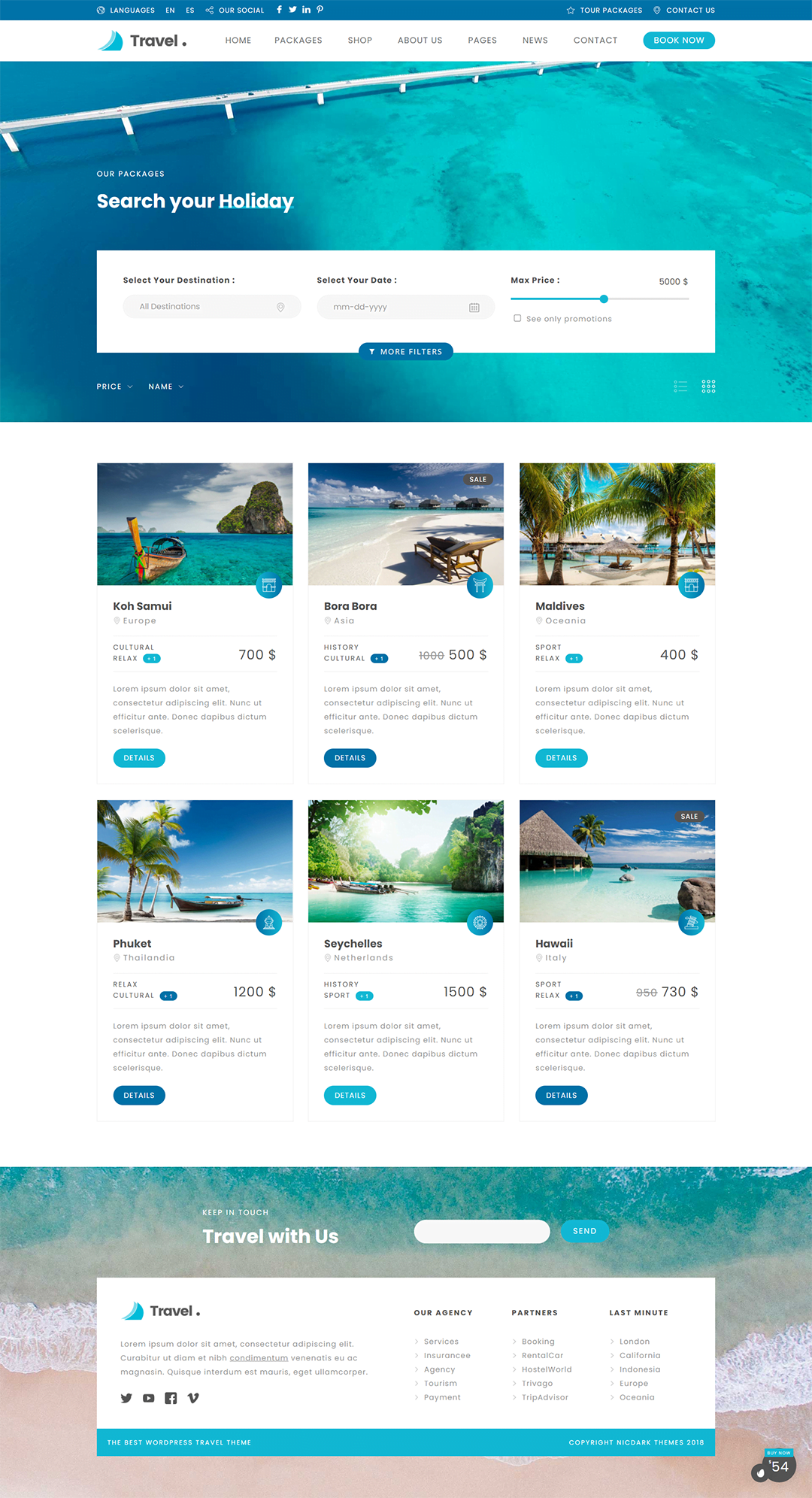 travel website demo