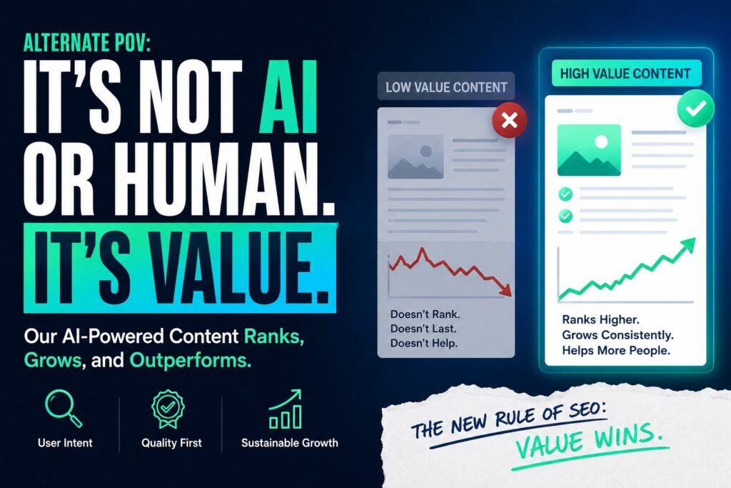 ai vs human vs value content in seo rankings