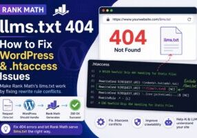 Rank Math LLMS txt error fix solution