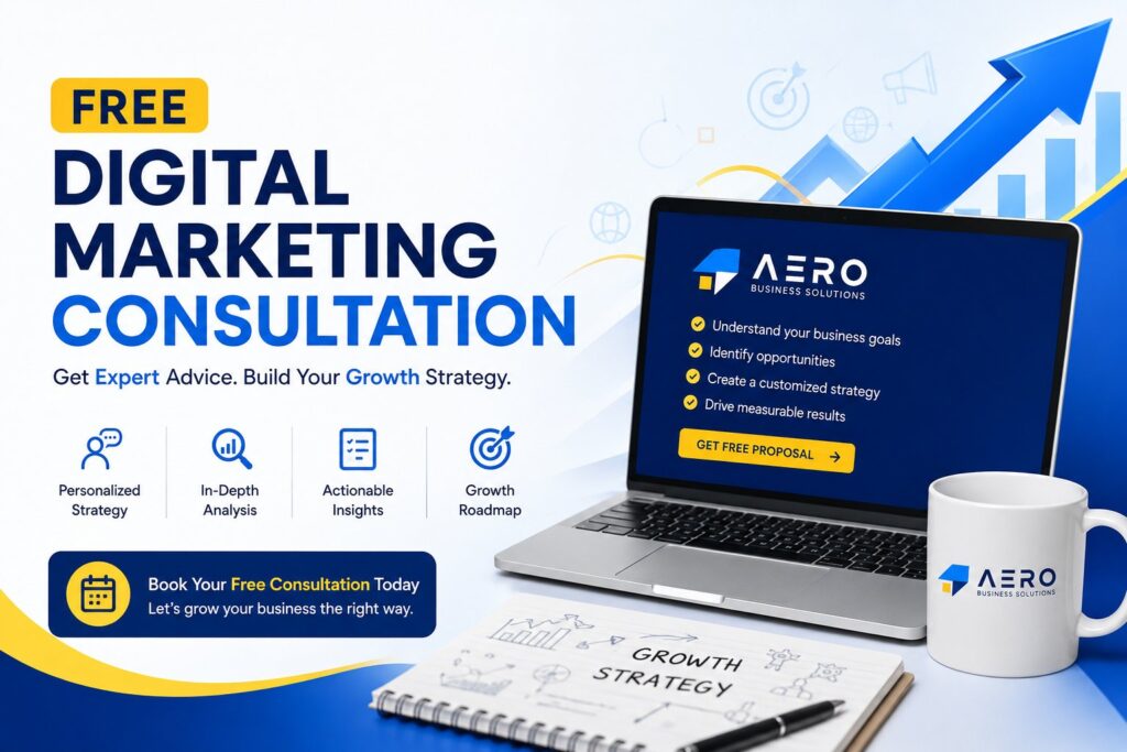 get a free no obligation digital marketing web development seo social media marketing consultation from aero business solutions bangalore